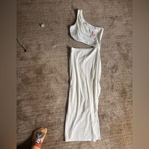 Elegant One-Shoulder White Dress